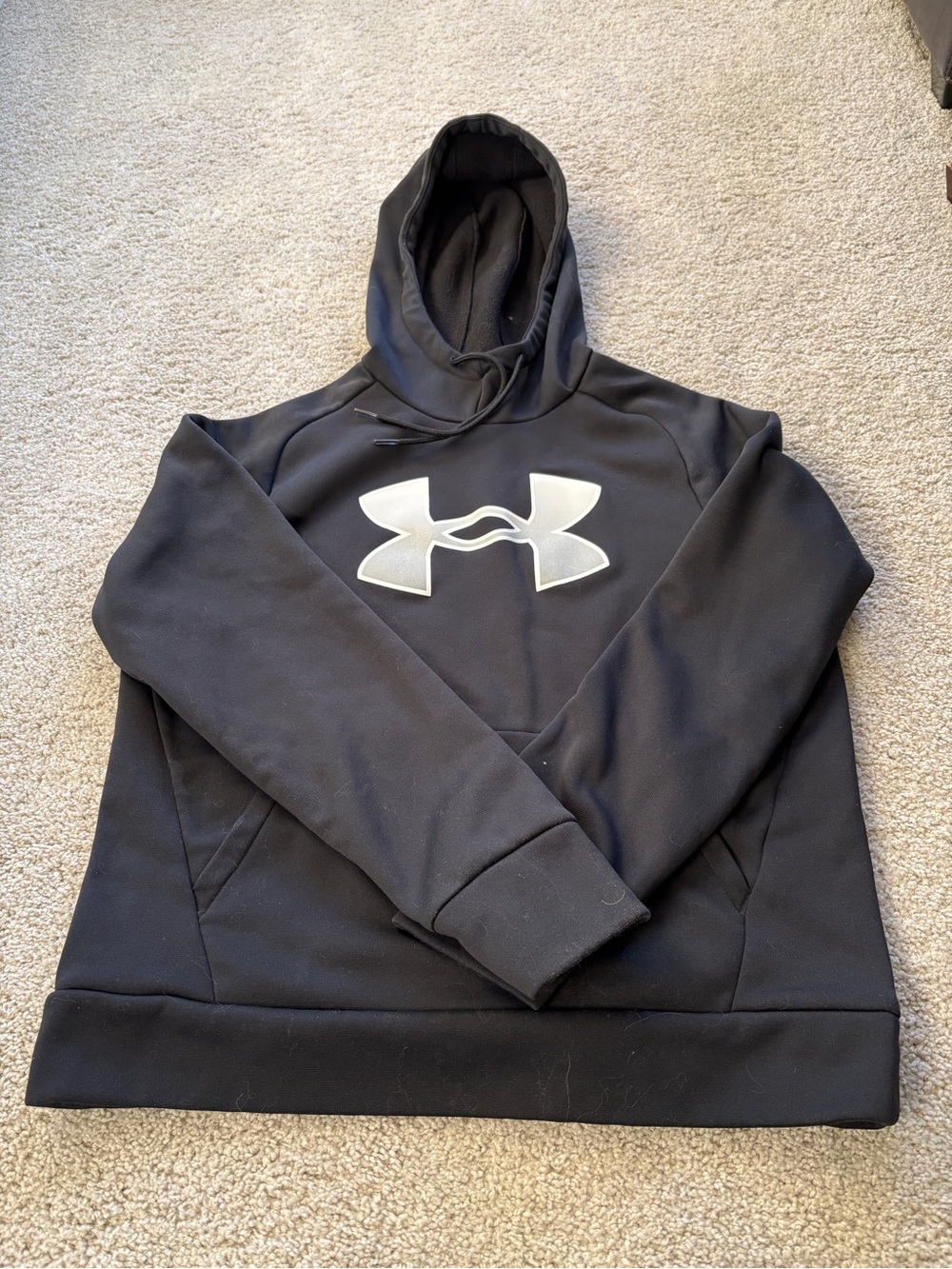 Women’s Under Armour Black Hoodie with White Logo